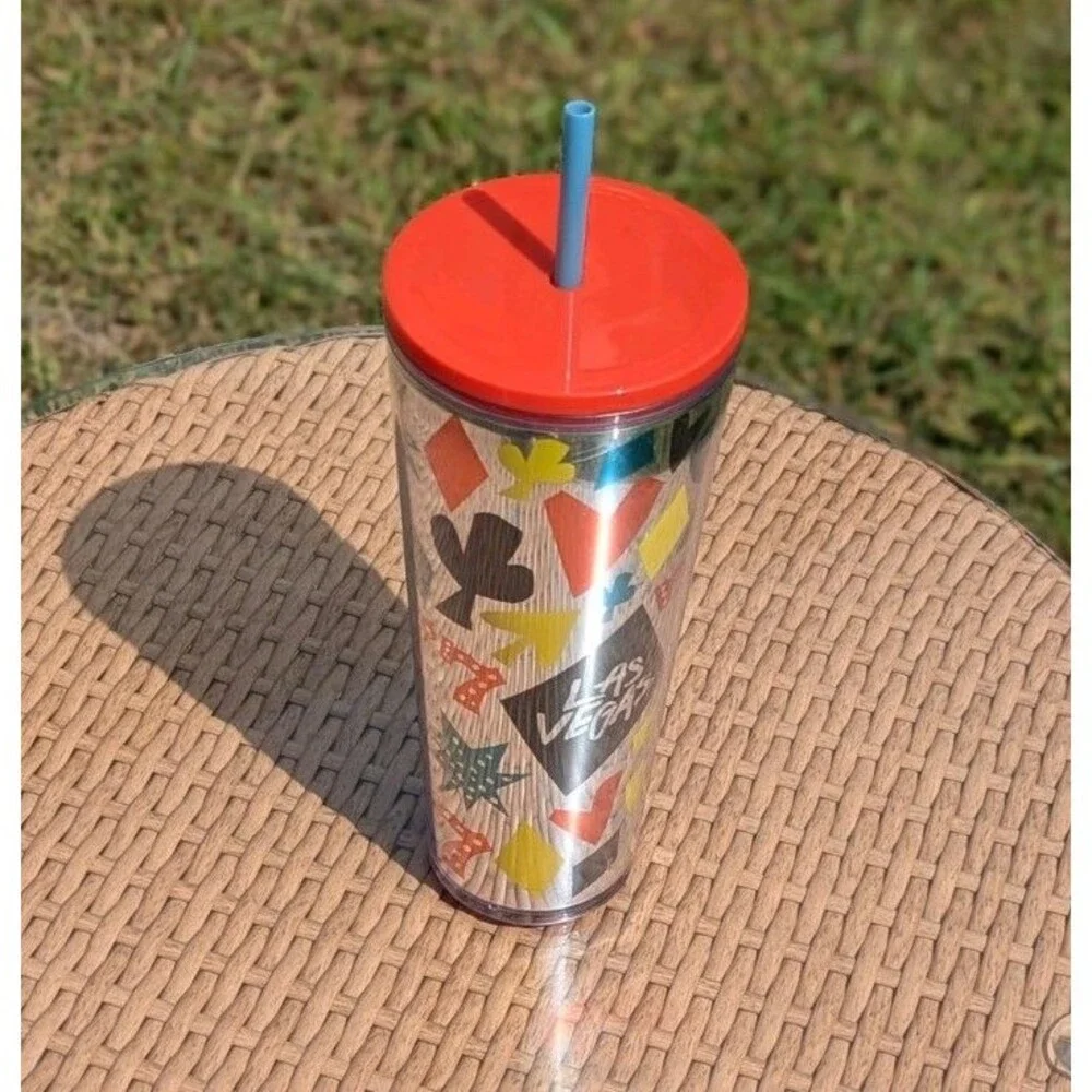 Rare STARBUCKS Las Vegas 777 24‎ fl oz Venti Cold Cup Tumbler